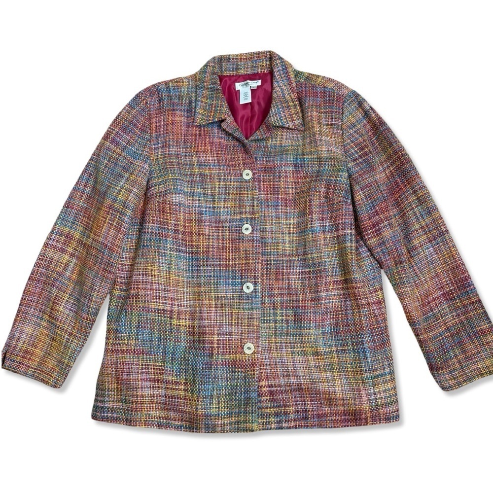 COLDWATER CREEK Multicolor Tweed Jacket